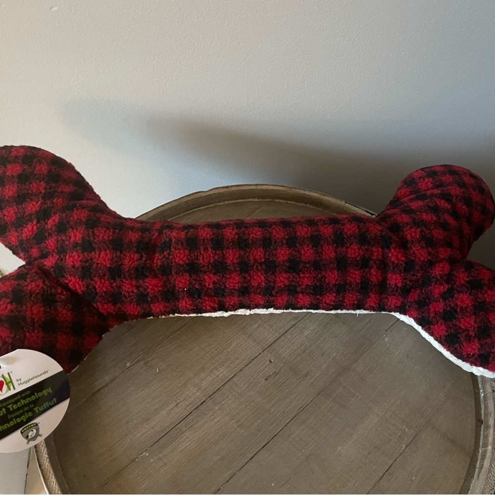 Red and Black Buffalo Plaid Dog Toy